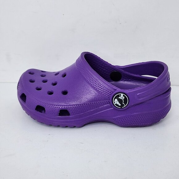Crocs Clogs Youth Unisex Size 8/9  Purple Slip-On Sandals - Picture 9 of 9